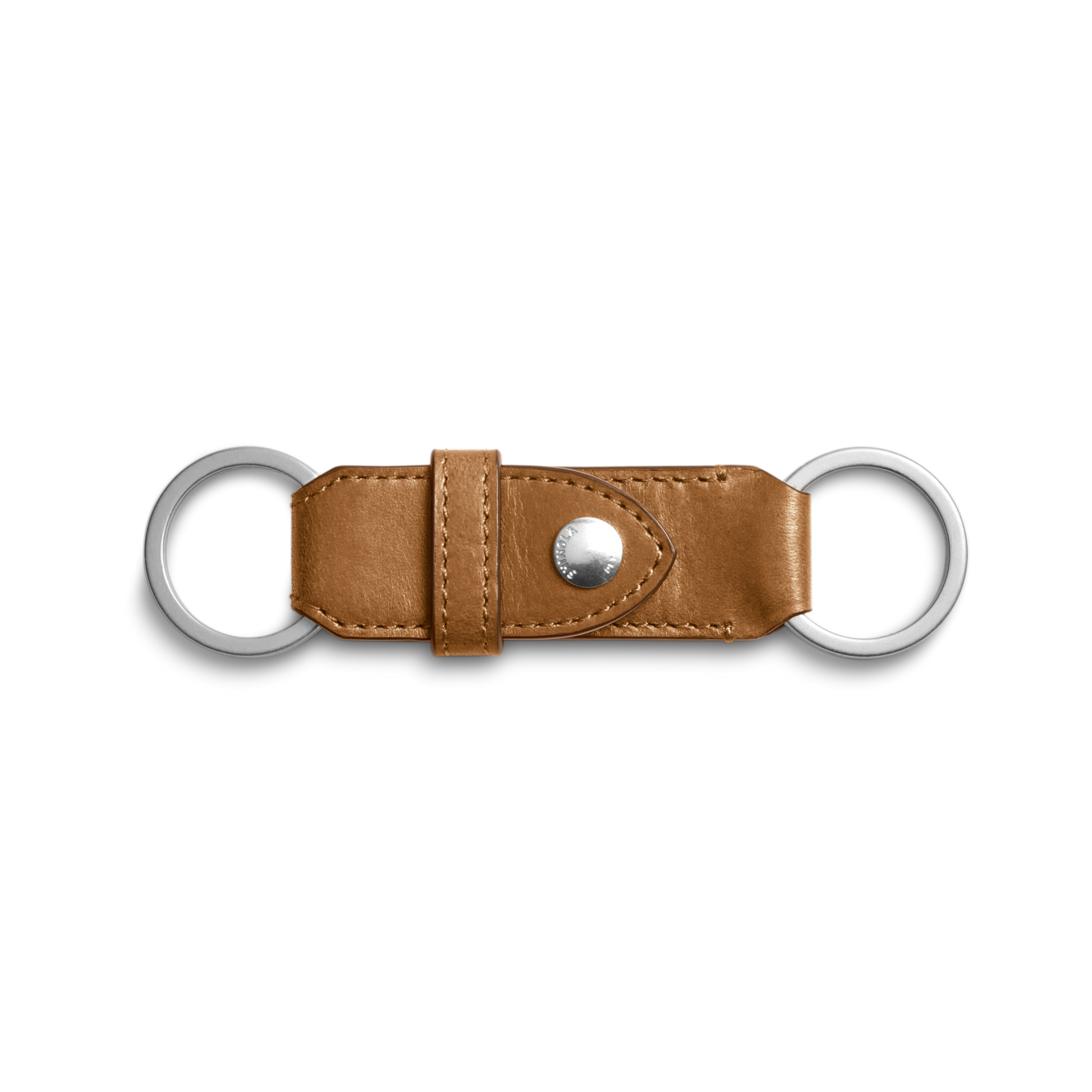 Leather Valet Key Fob - Brown
