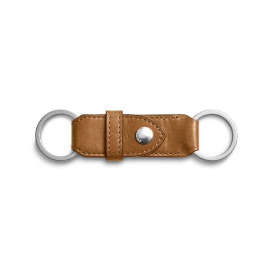 Leather Valet Key Fob - Brown