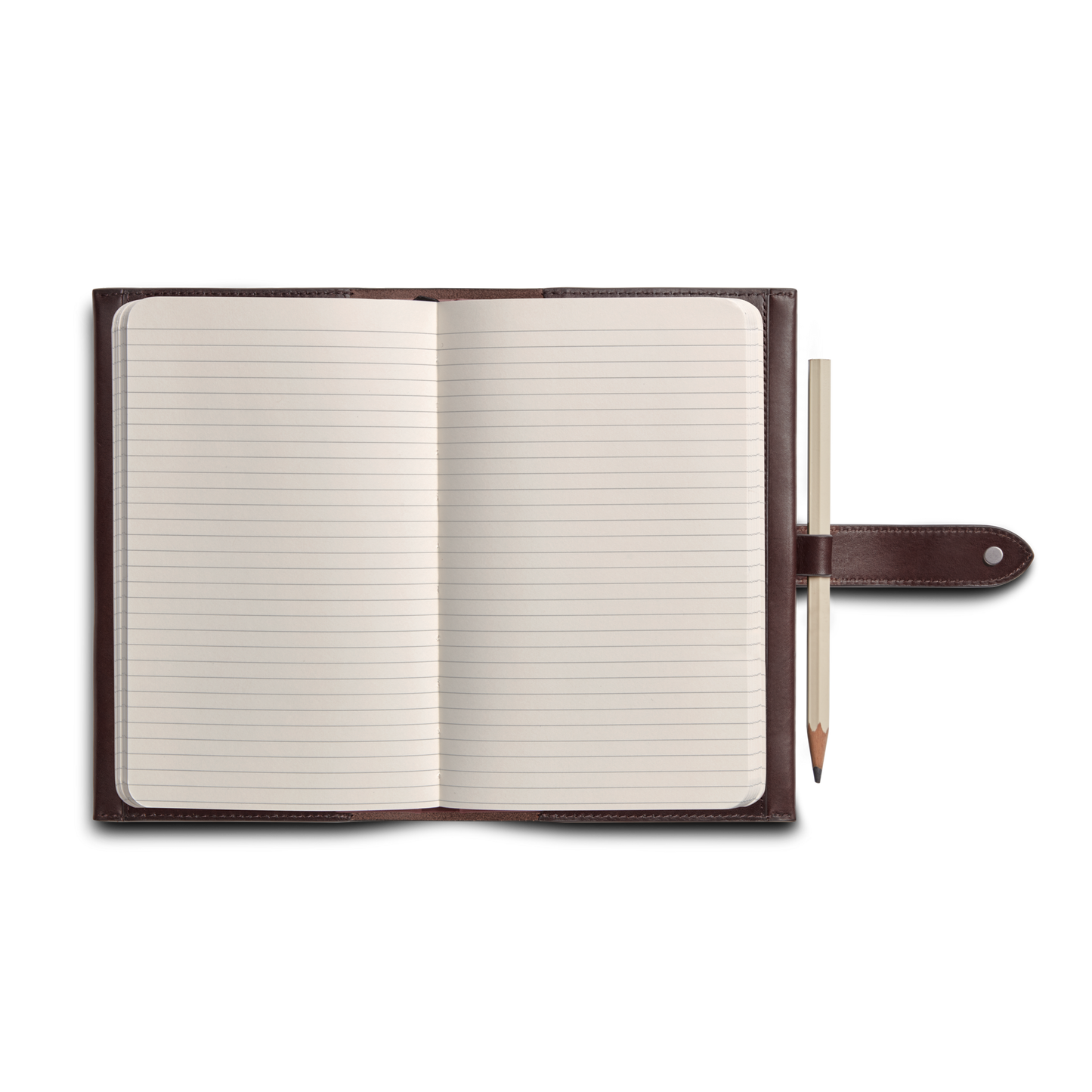Medium Snap Journal Cover - Dark Brown Vachetta