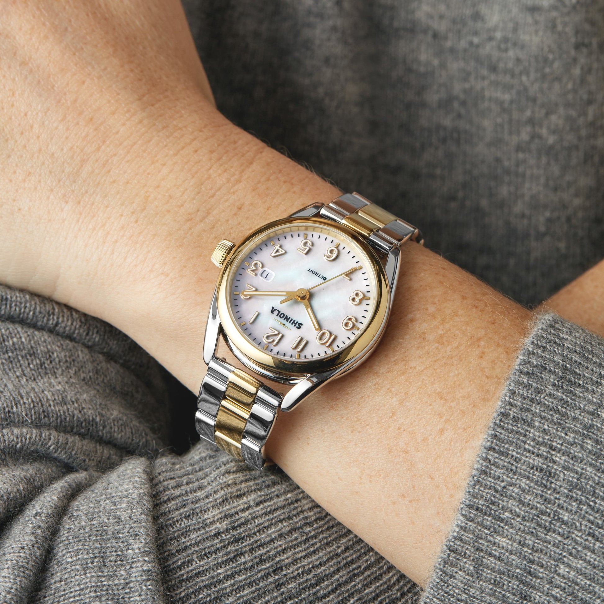 Derby Watch - White Mother of Pearl