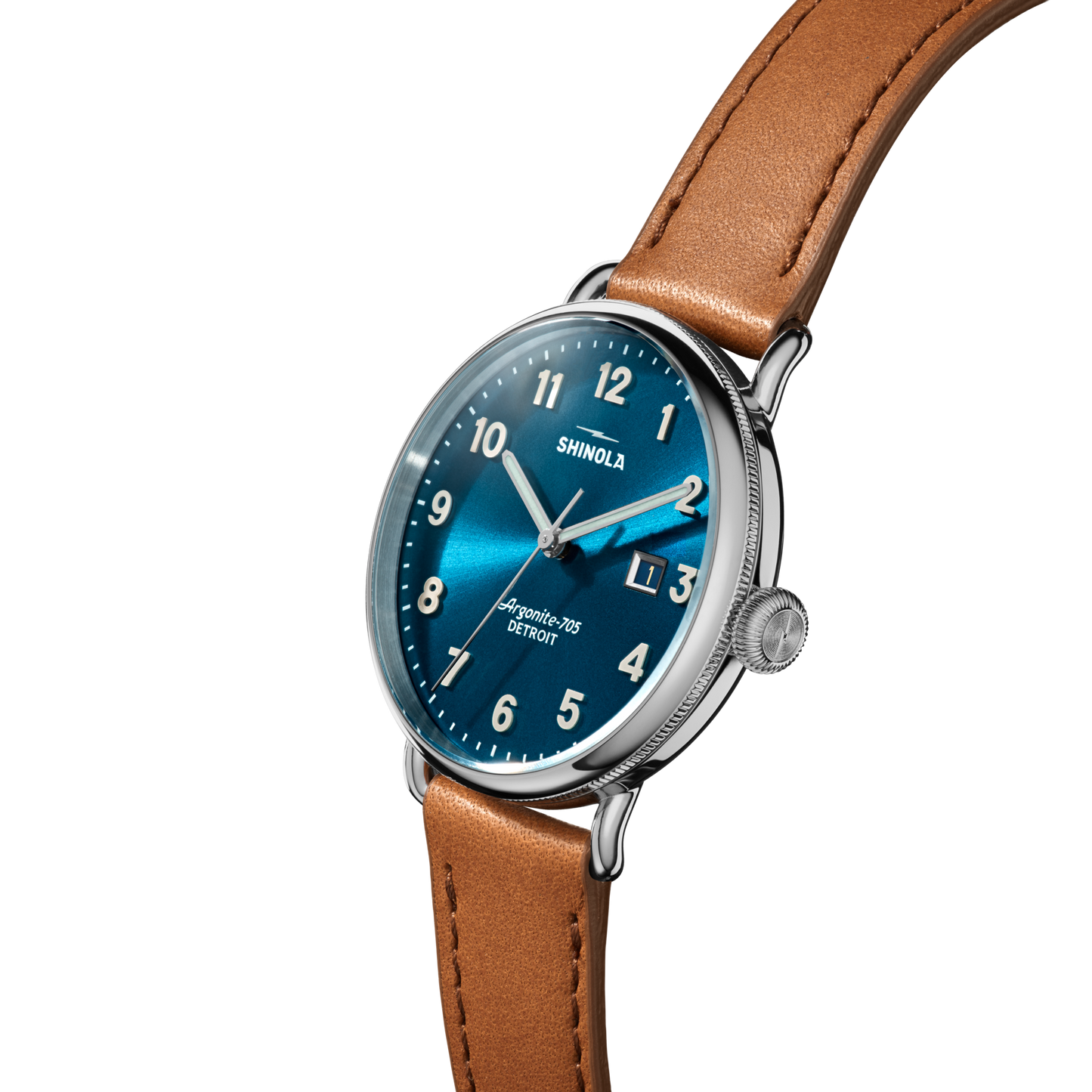Canfield Watch - Blue Tan Leather Strap