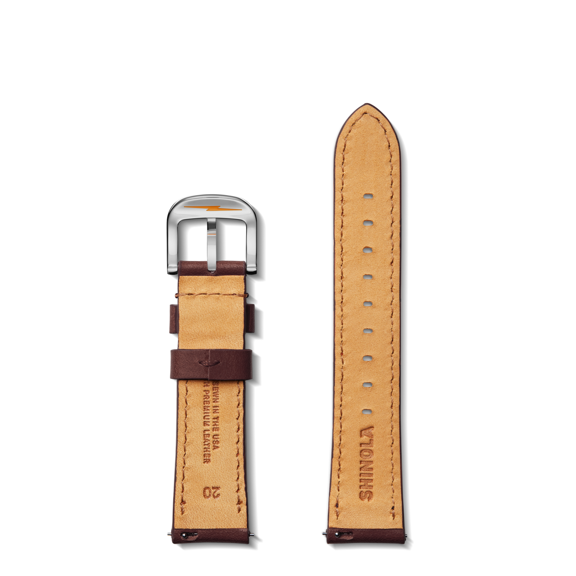 20mm Merlot Leather Watch Strap - Merlot