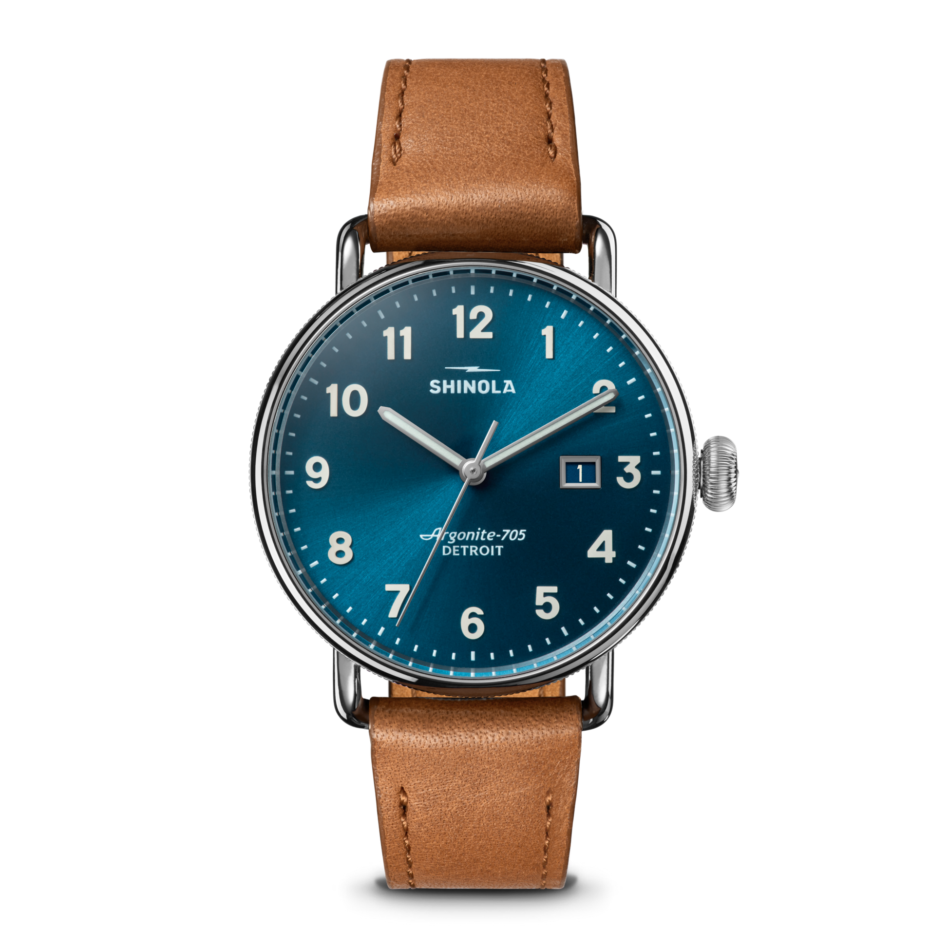 Canfield Watch - Blue Tan Leather Strap