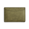 Leather 3 Pocket Card Case - Olive