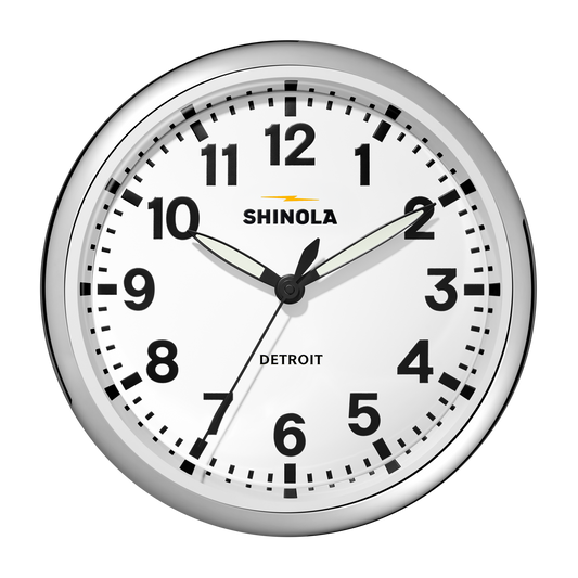14" Runwell Clock - White
