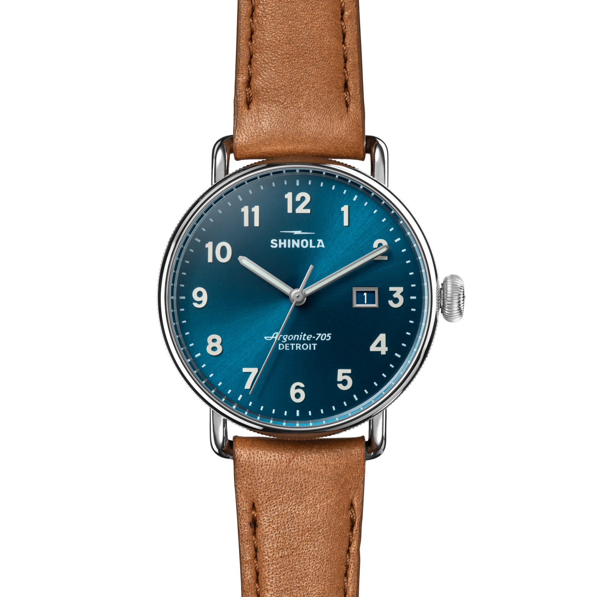 Canfield Watch - Blue Tan Leather Strap