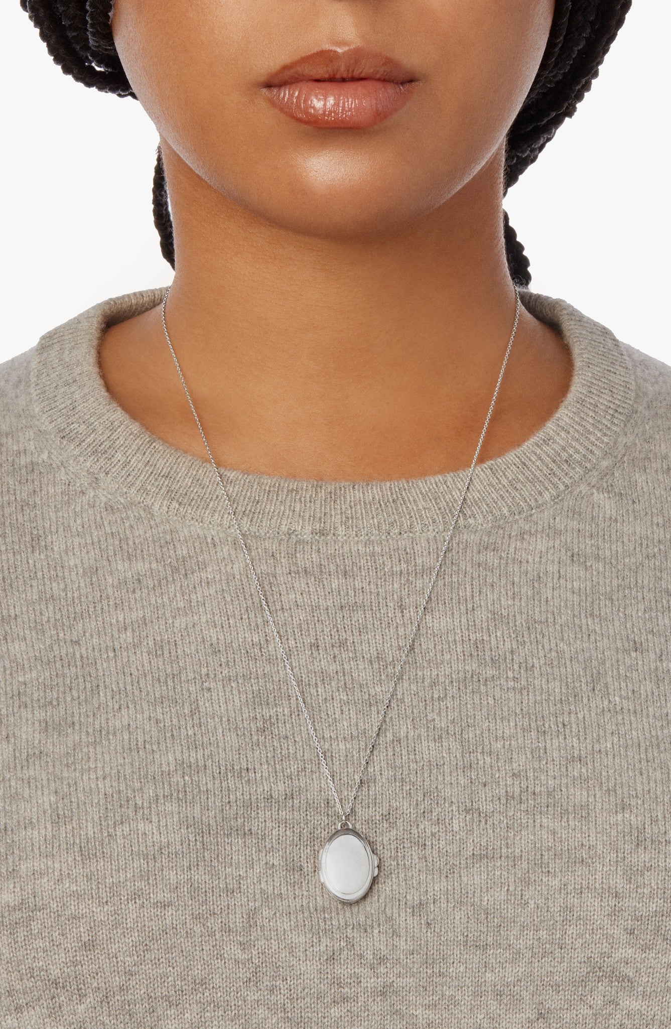 Heirloom Statement Locket Necklace - Sterling Silver