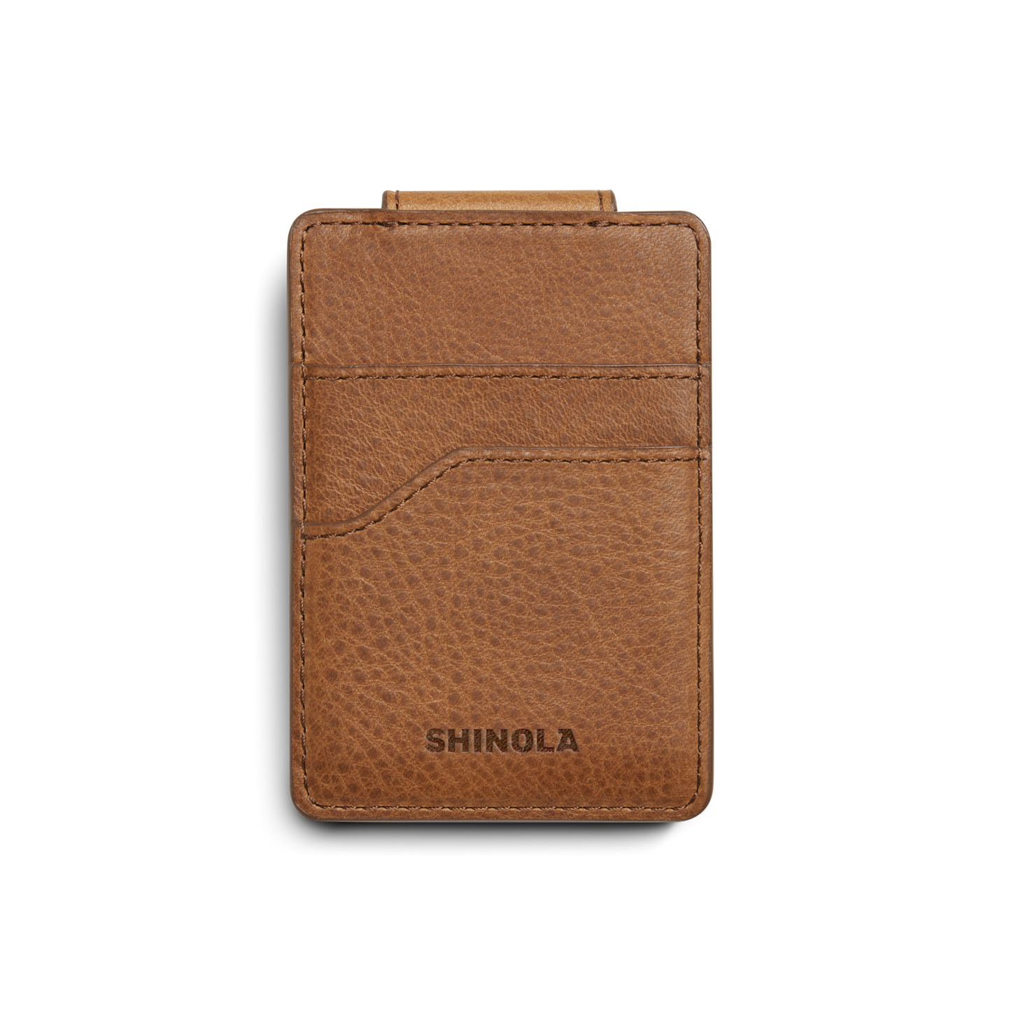 Magnetic Money Clip Card Holder - Tan