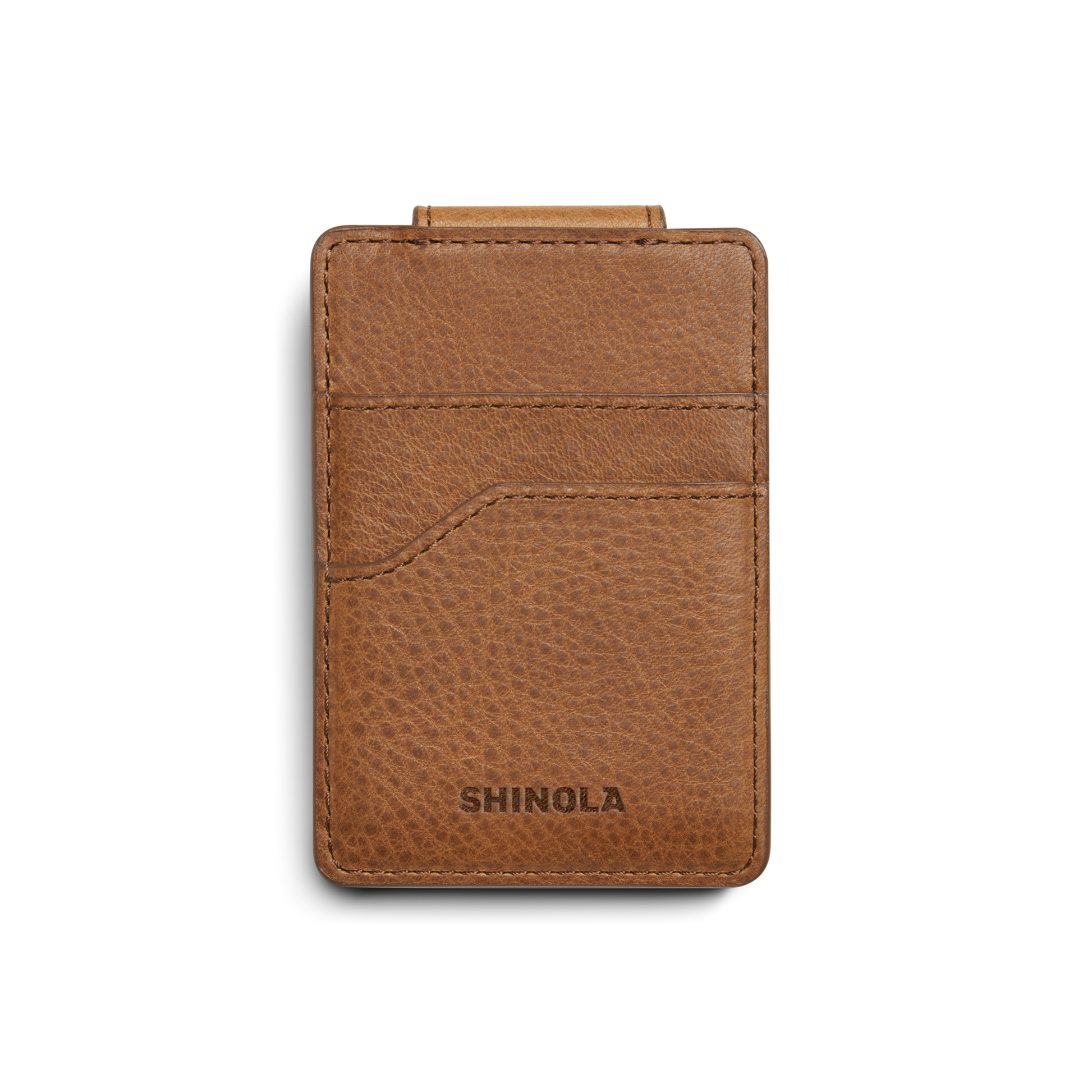 Magnetic Money Clip Card Holder - Tan