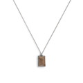 Rectangular Petoskey Stone Pendant Necklace