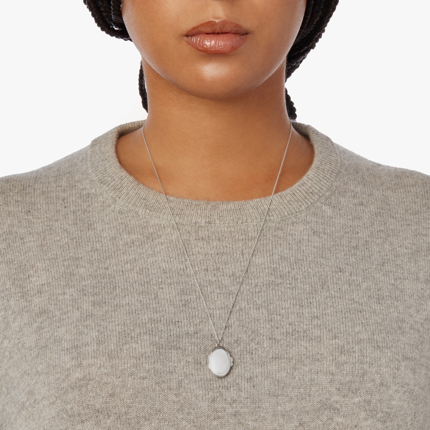 Heirloom Statement Locket Necklace - Sterling Silver