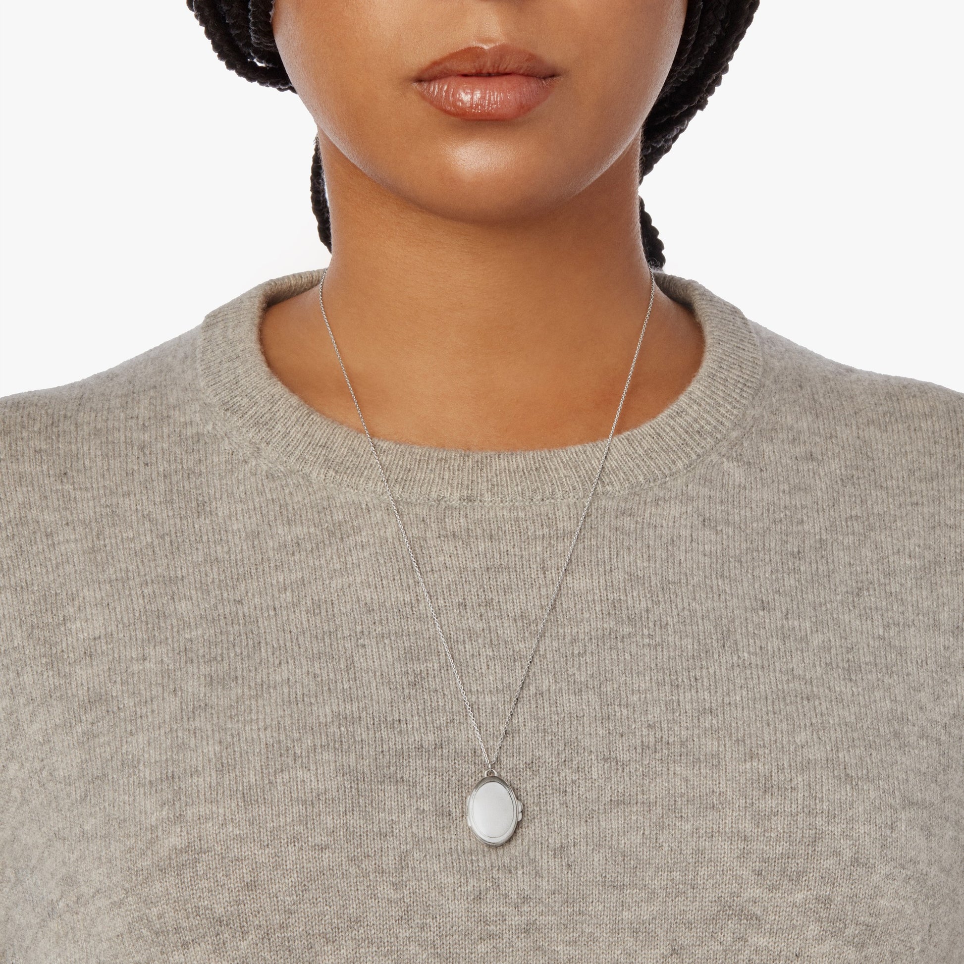 Heirloom Statement Locket Necklace - Sterling Silver
