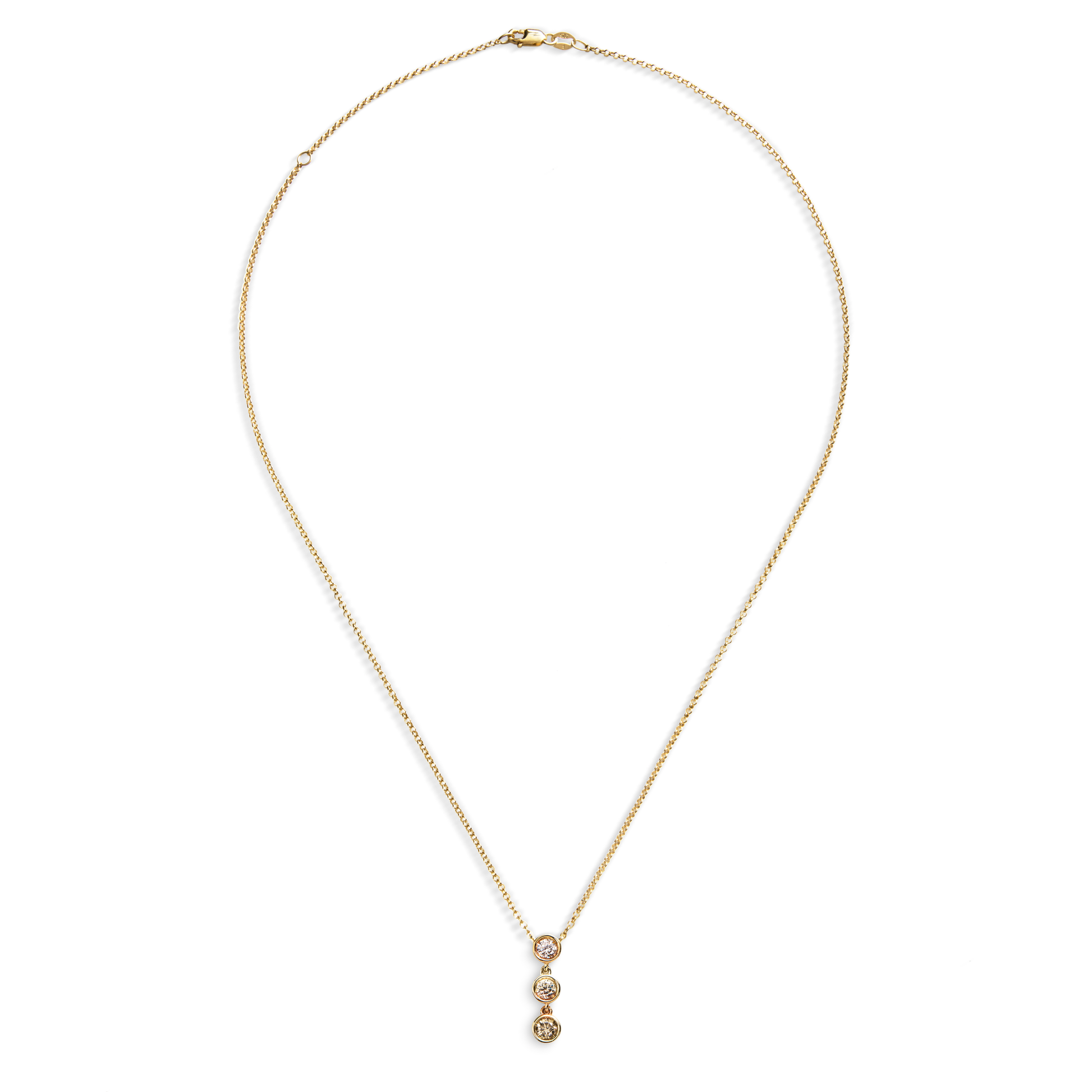 0.33 Carat Desert Diamond Drop Pendant Necklace