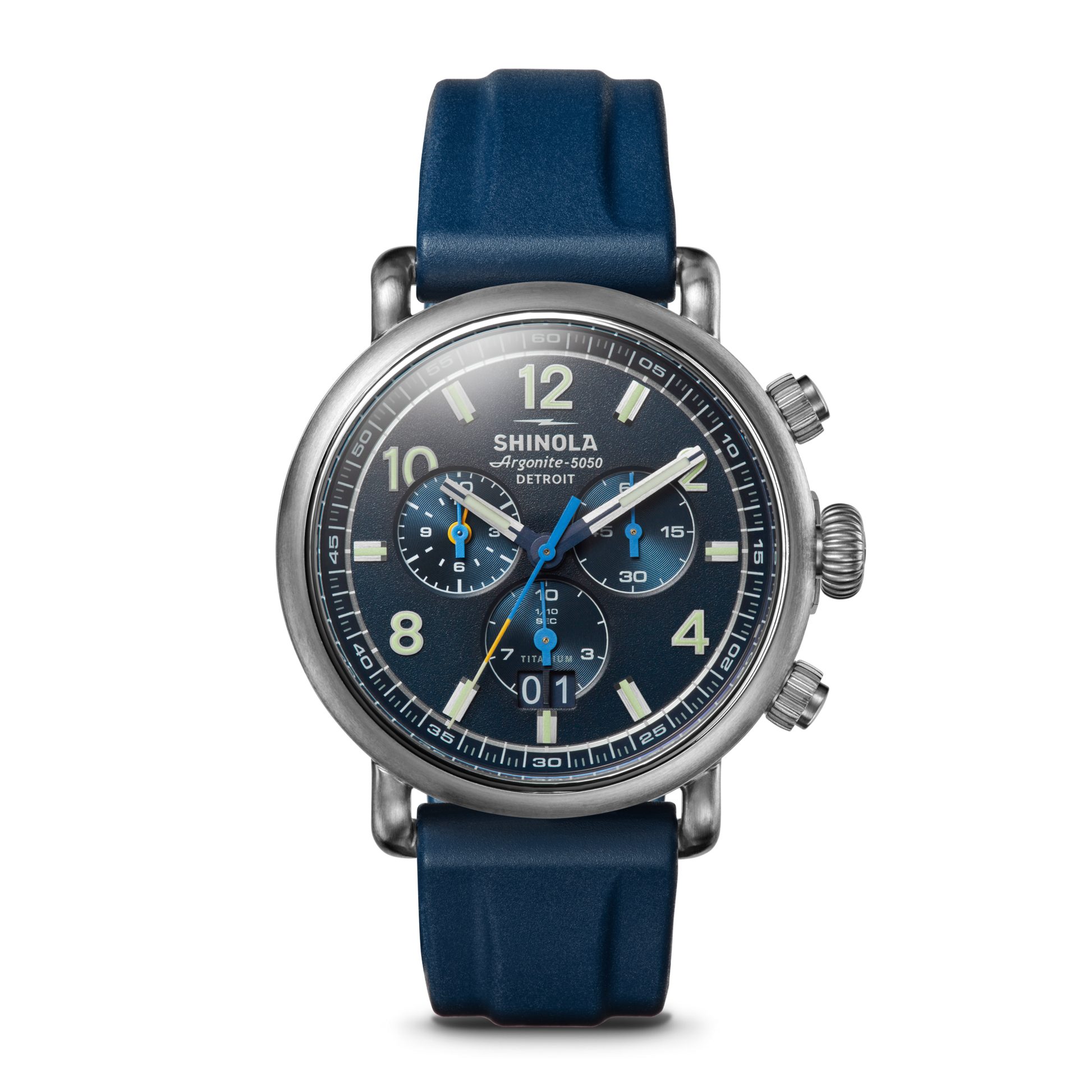Runwell Chronograph West Wind Watch Gift Set with Additional Strap - Blue