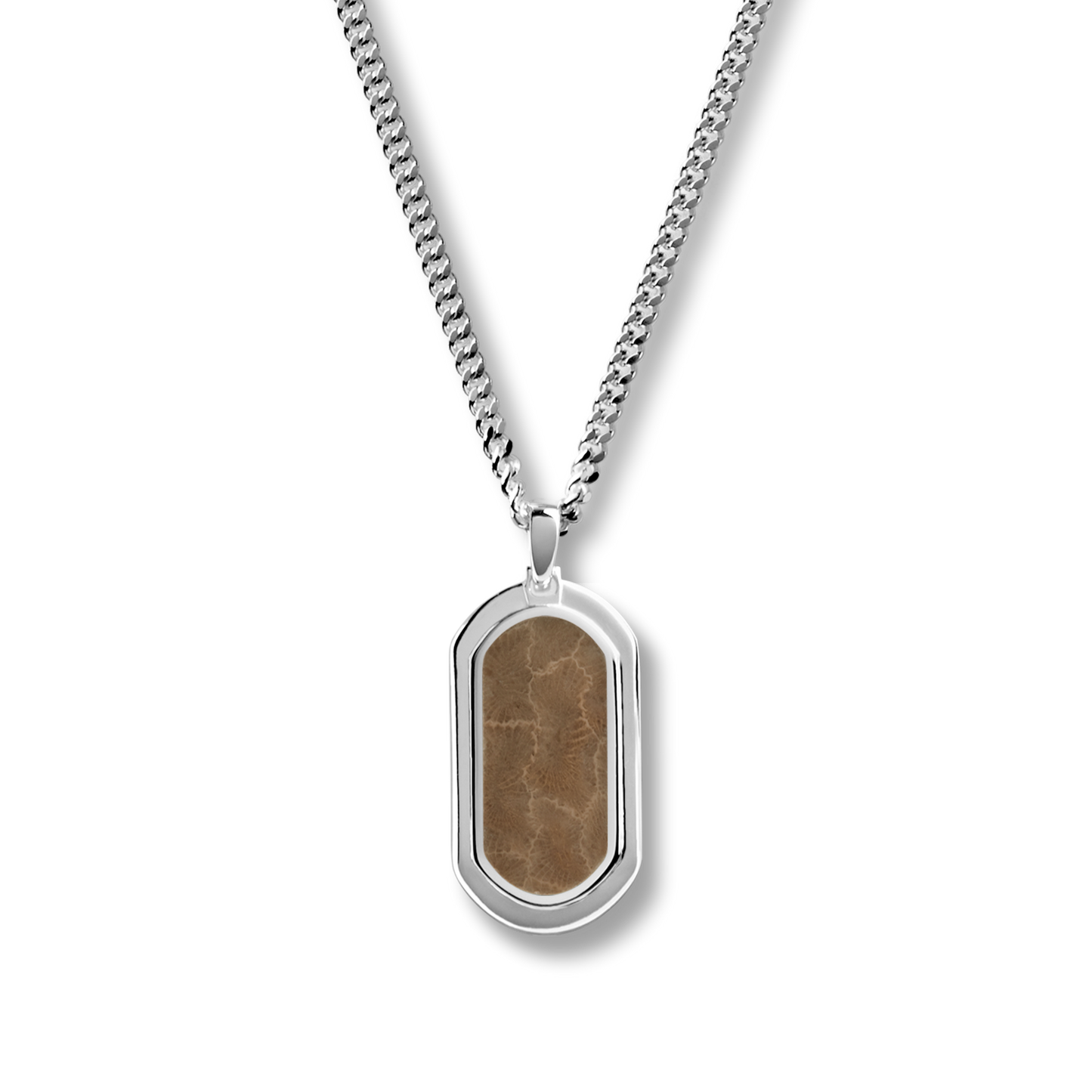 Large Petoskey Tag Necklace