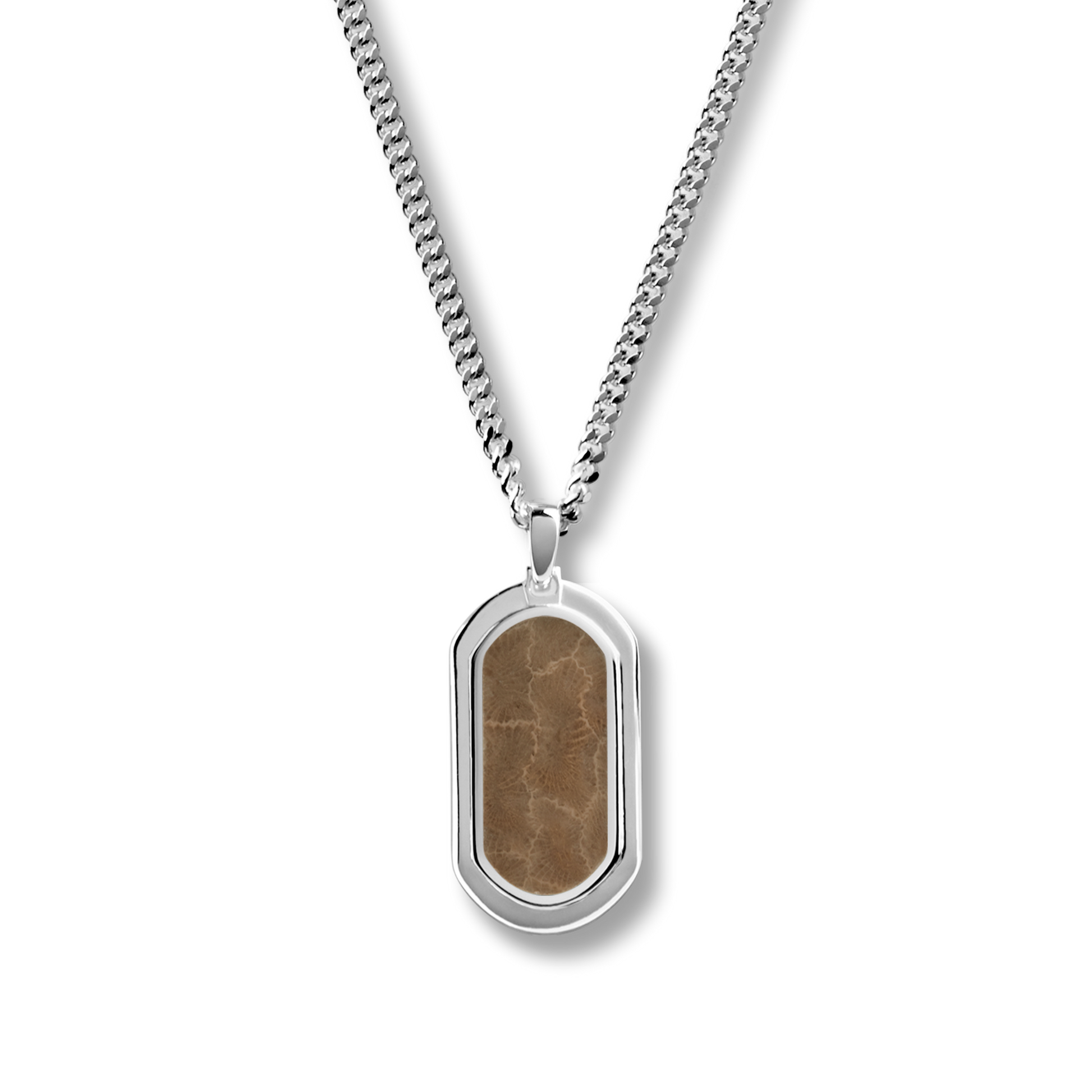 Large Petoskey Tag Necklace