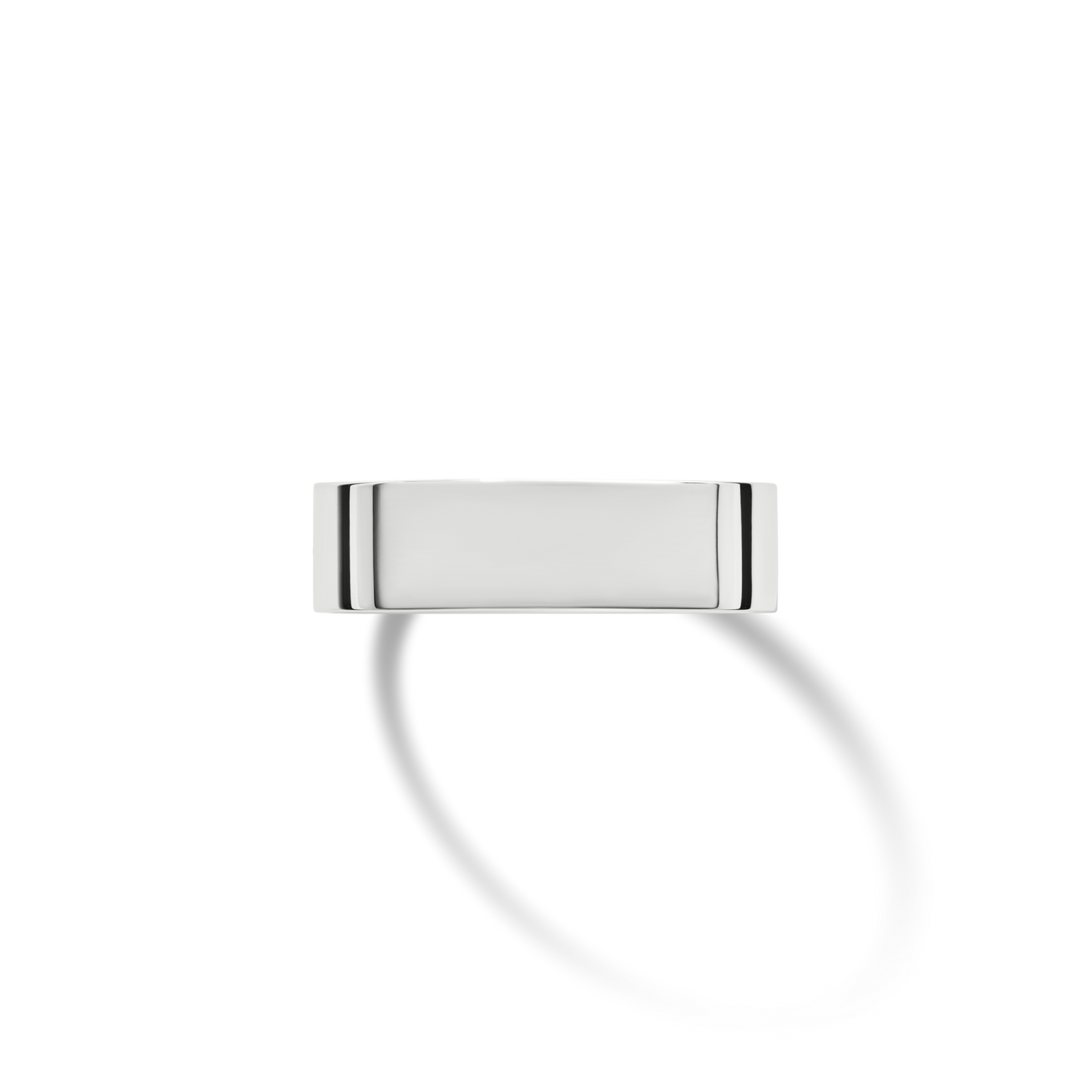 6mm Flat White Gold Band