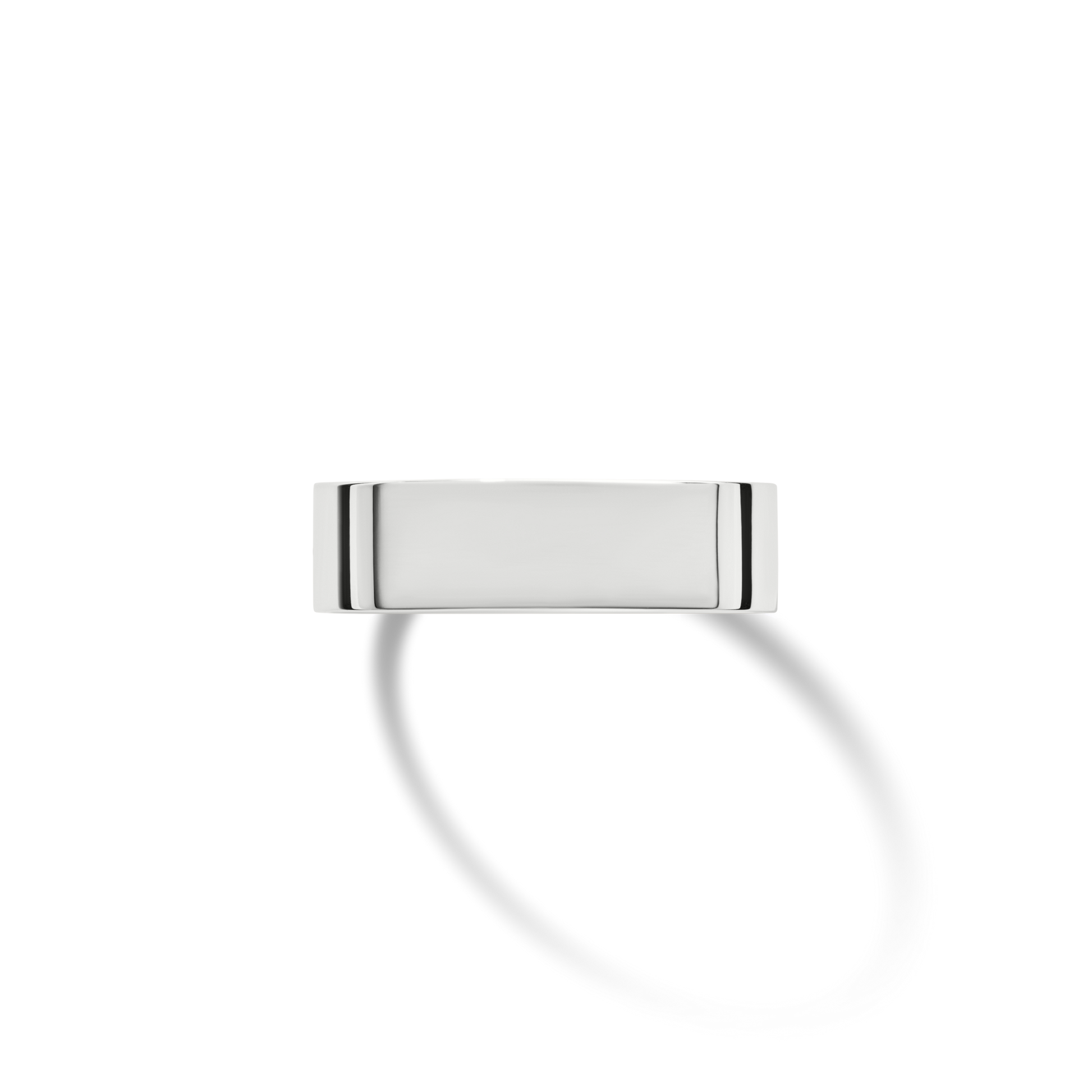 6mm Flat White Gold Band