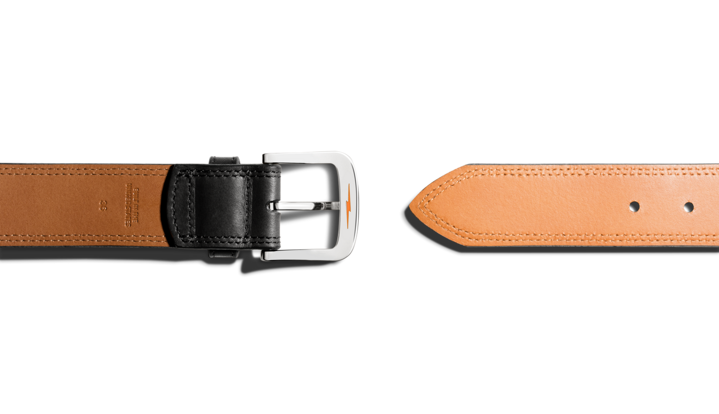 1 1/2" Double Stitch Belt - Black