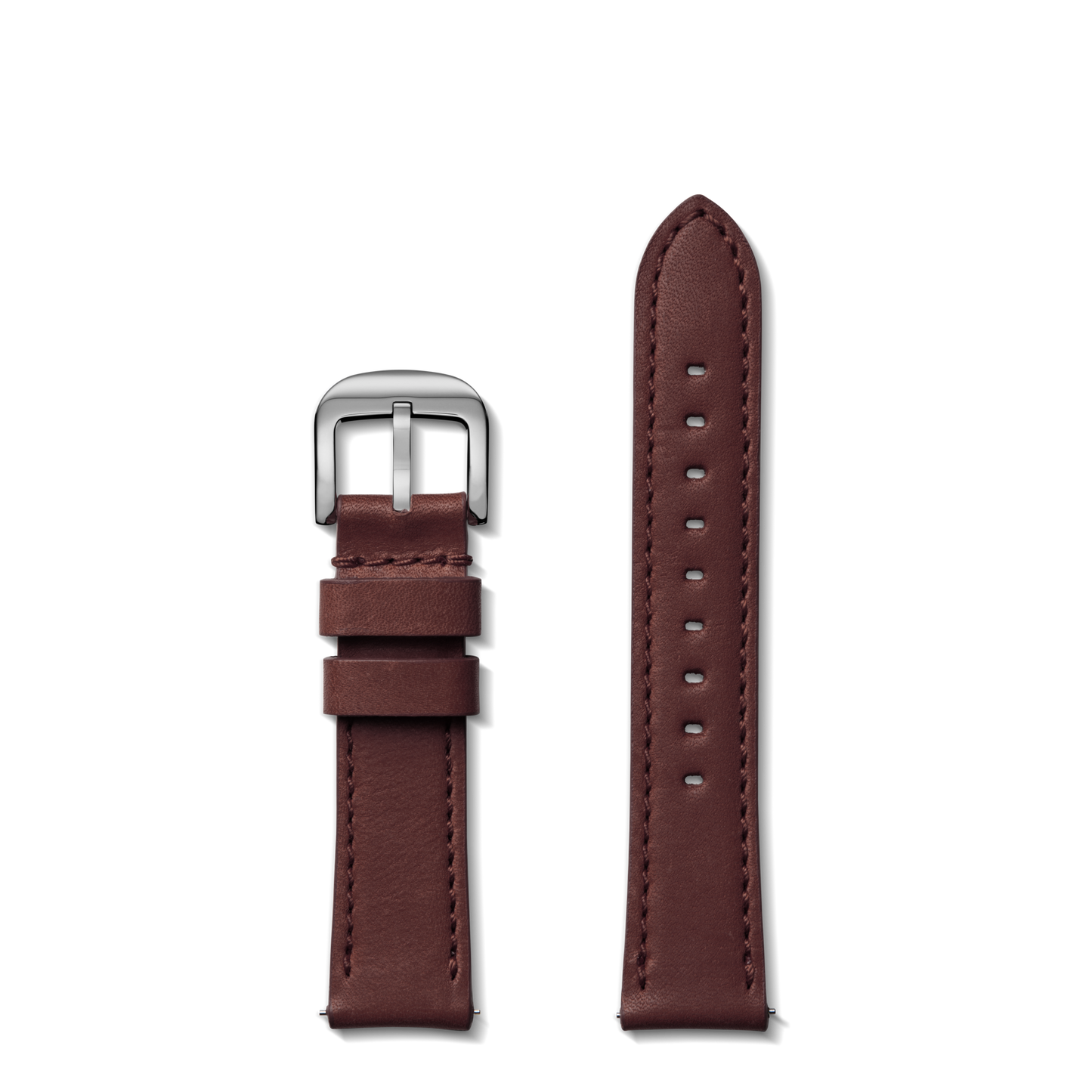 20mm Merlot Leather Watch Strap - Merlot