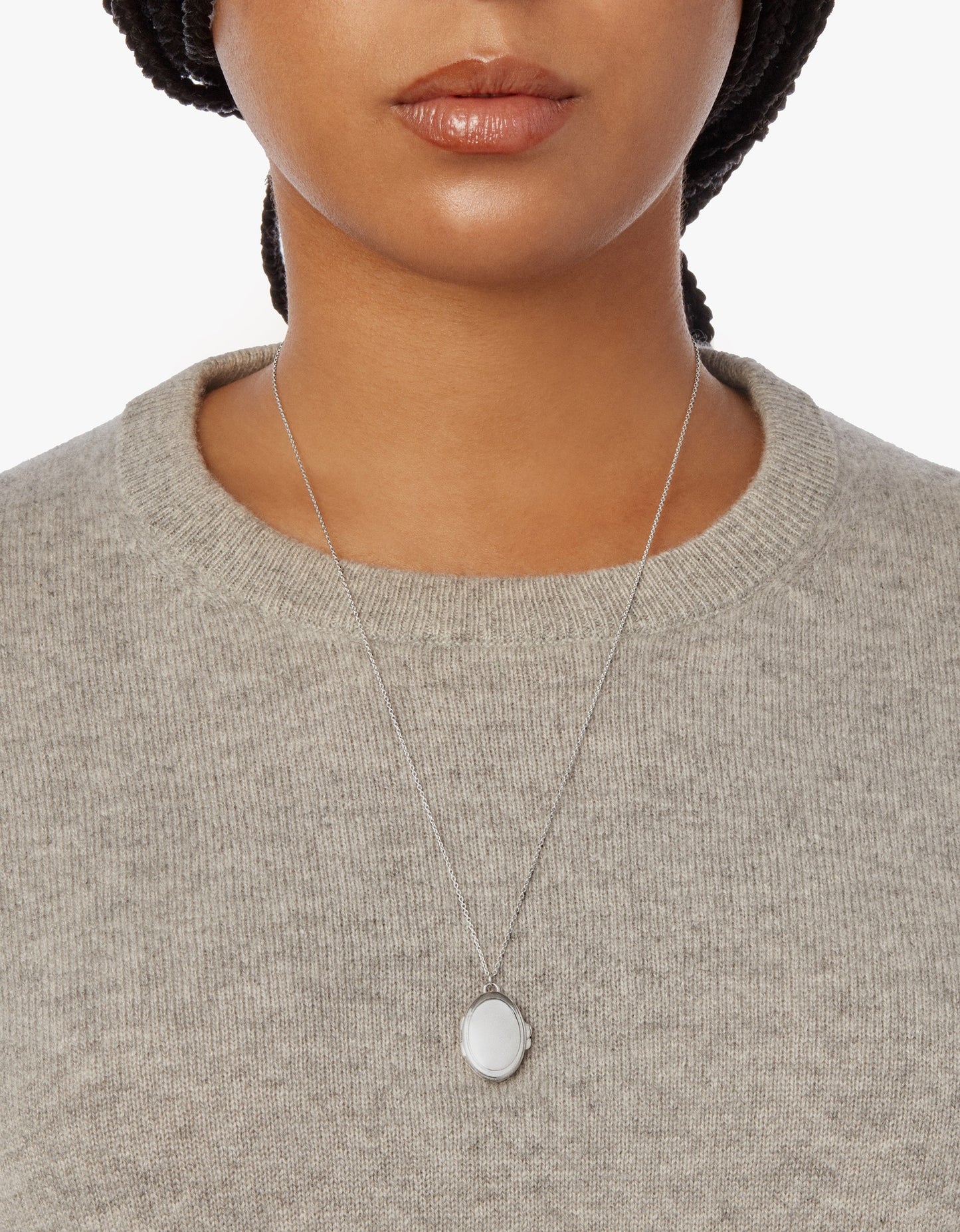 Heirloom Statement Locket Necklace - Sterling Silver