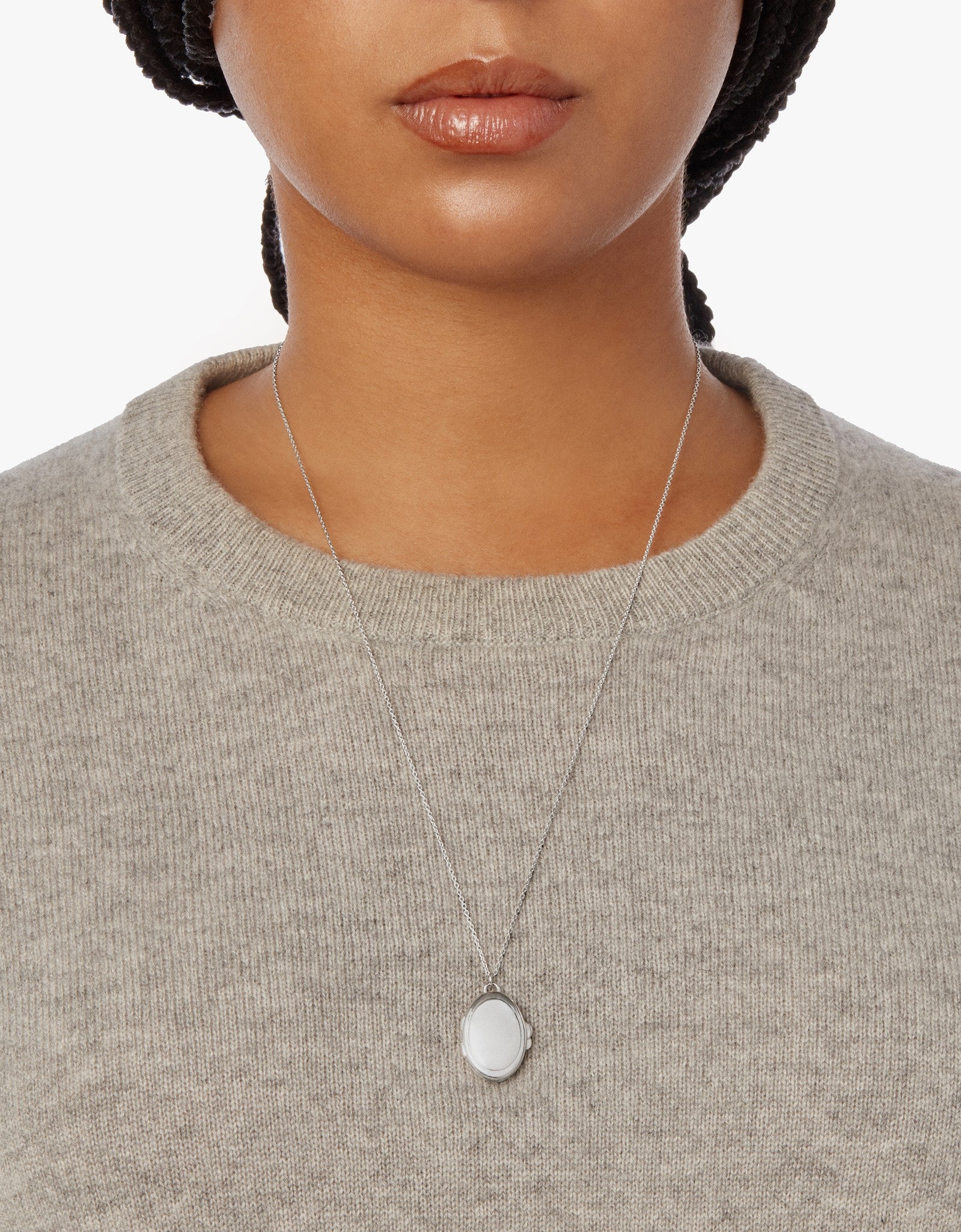 Heirloom Statement Locket Necklace - Sterling Silver