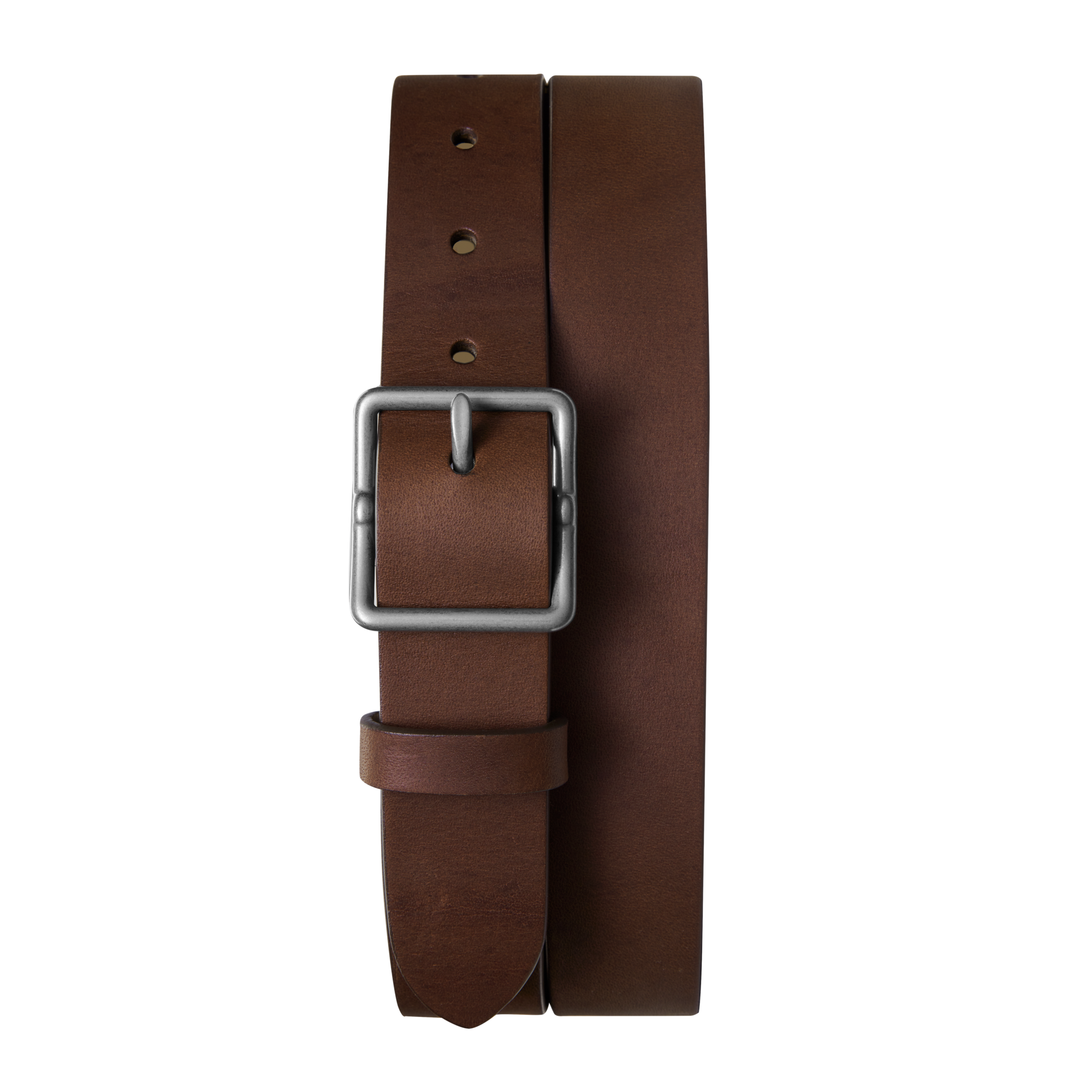 1 1/4" Center Bar Buckle Belt - Medium Brown