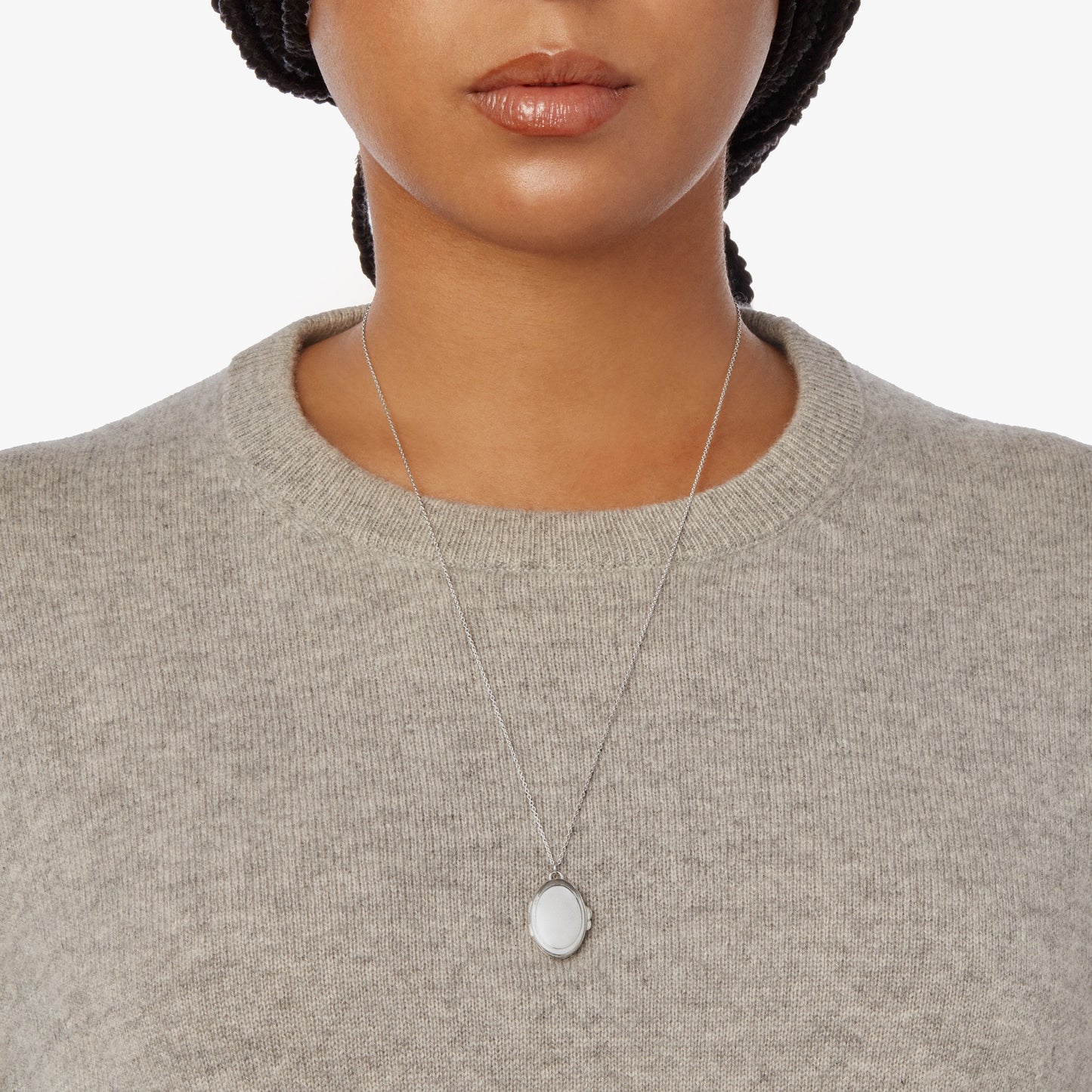 Heirloom Statement Locket Necklace - Sterling Silver